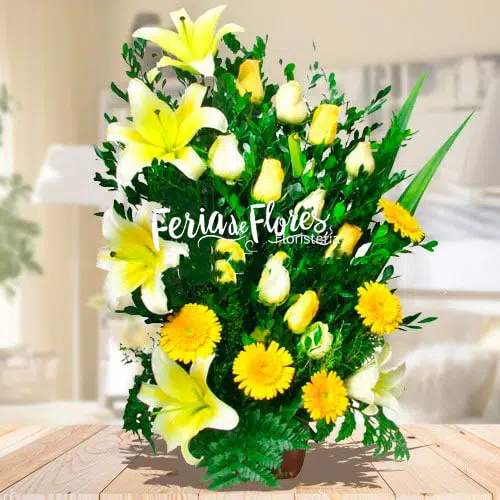 Exotic Flower Arrangement Amaretto