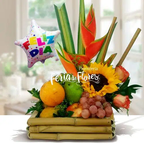 Floral Arrangement with Tamarillo Fruits