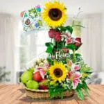 Flower Arrangement with Kiwano Fruits