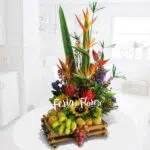 Arreglo Floral Con Frutas Bahamas